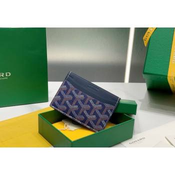 Goyard Saint-Sulpice Card Case Wallet Navy Blue 2024 8501 (ZHANG-240418038)