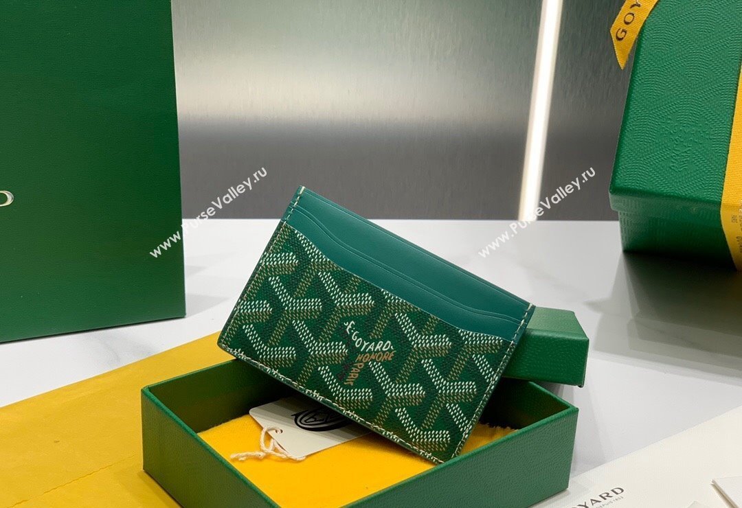 Goyard Saint-Sulpice Card Case Wallet Green 2024 8501 (ZHANG-240418039)