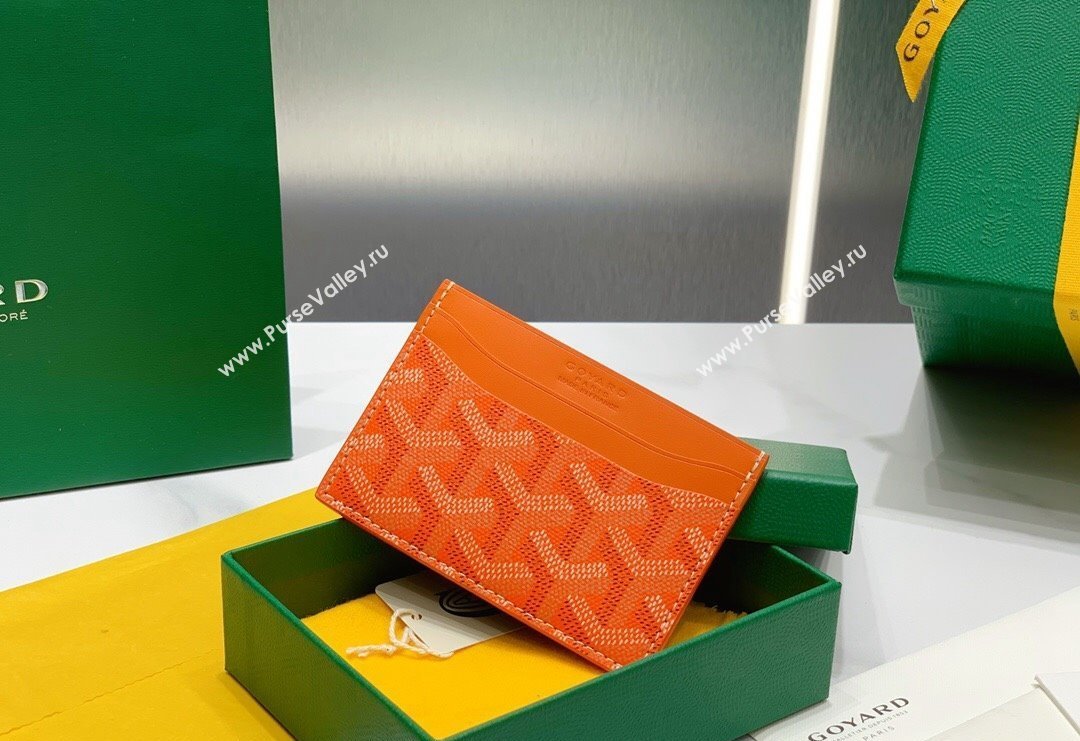 Goyard Saint-Sulpice Card Case Wallet Orange 2024 8501 (ZHANG-240418040)