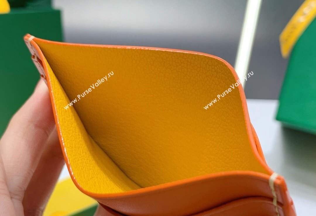 Goyard Saint-Sulpice Card Case Wallet Orange 2024 8501 (ZHANG-240418040)