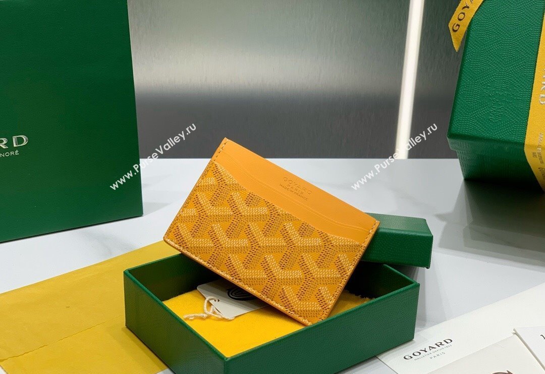 Goyard Saint-Sulpice Card Case Wallet Yellow 2024 8501 (ZHANG-240418042)