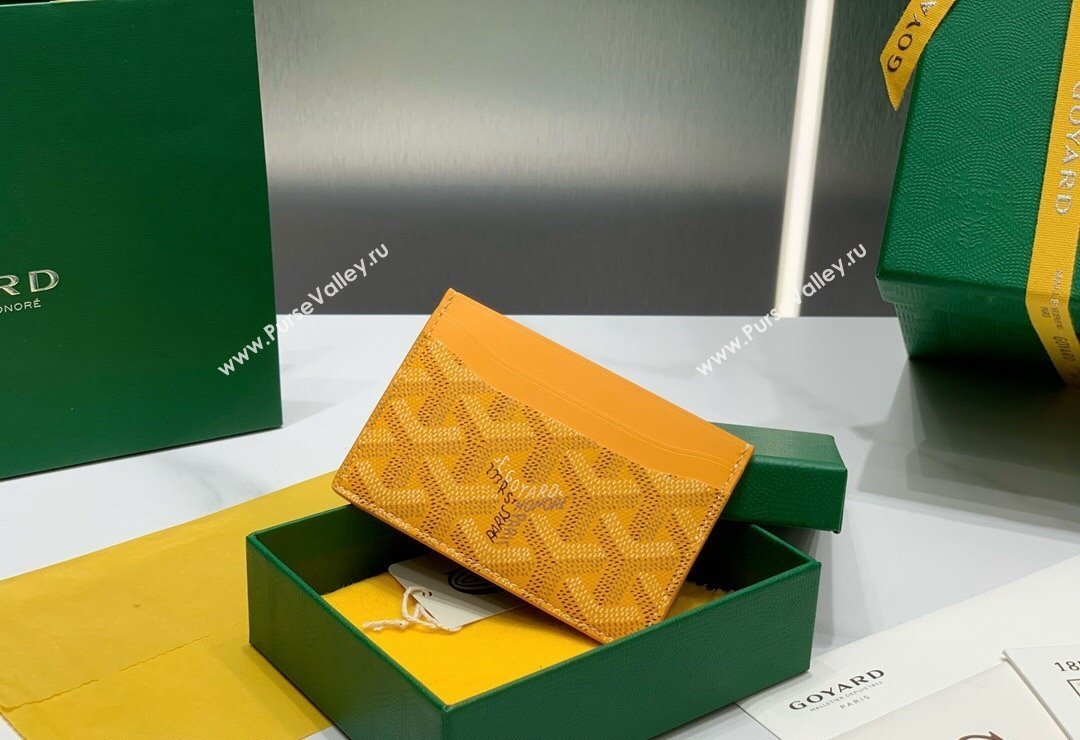 Goyard Saint-Sulpice Card Case Wallet Yellow 2024 8501 (ZHANG-240418042)