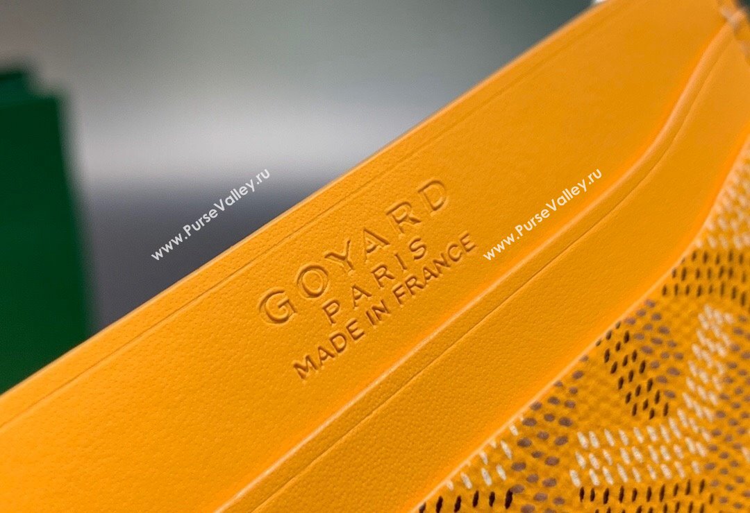 Goyard Saint-Sulpice Card Case Wallet Yellow 2024 8501 (ZHANG-240418042)