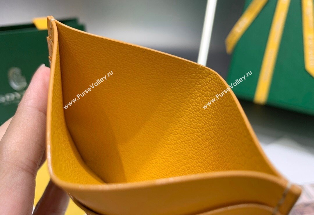 Goyard Saint-Sulpice Card Case Wallet Yellow 2024 8501 (ZHANG-240418042)