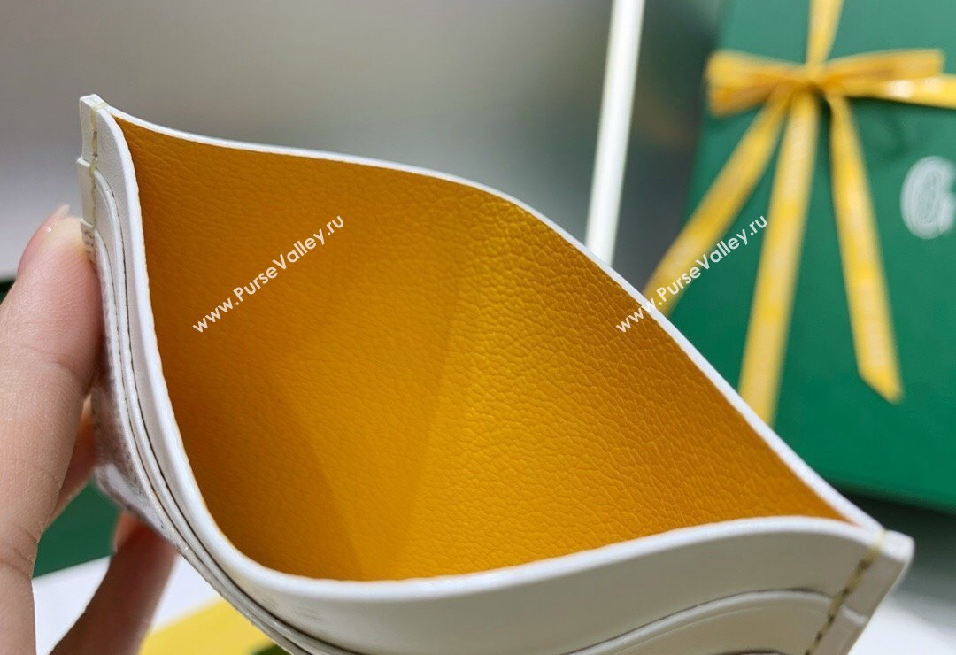 Goyard Saint-Sulpice Card Case Wallet White 2024 8501 (ZHANG-240418044)