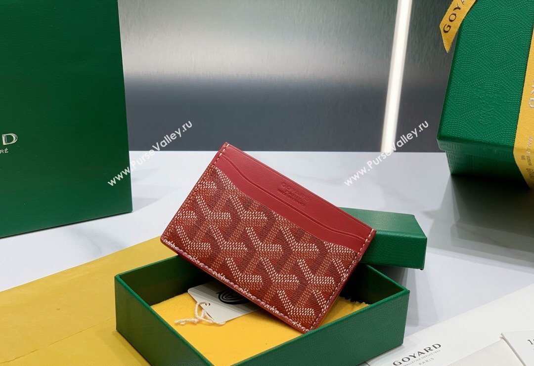 Goyard Saint-Sulpice Card Case Wallet Red 2024 8501 (ZHANG-240418045)