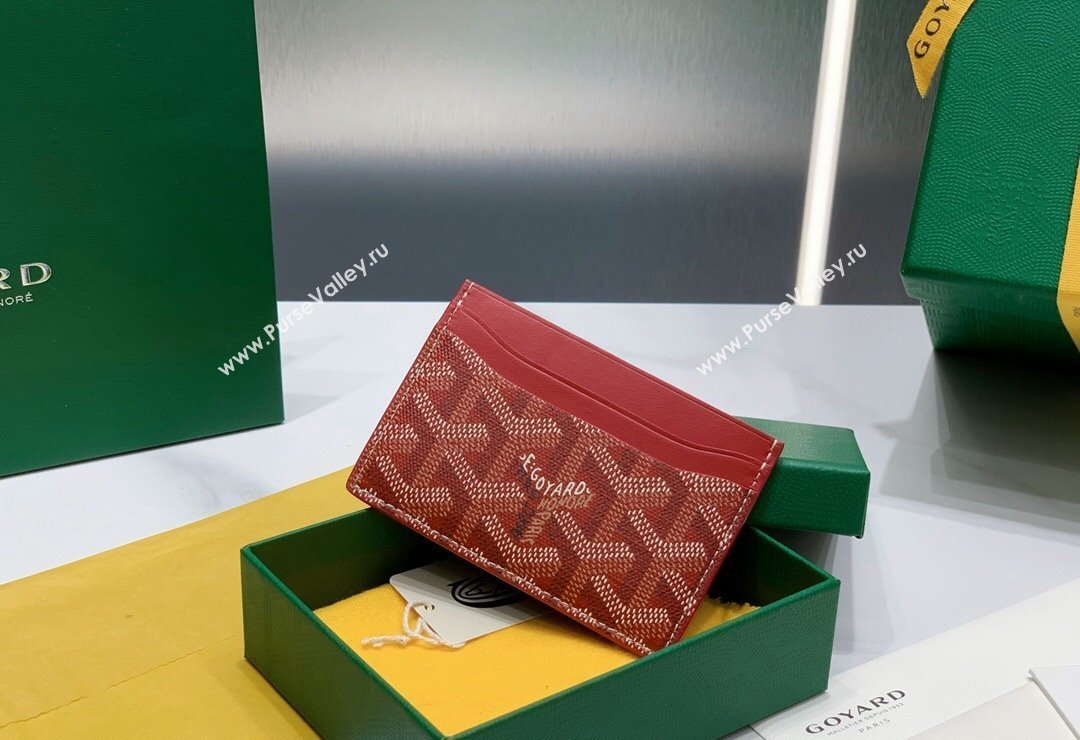 Goyard Saint-Sulpice Card Case Wallet Red 2024 8501 (ZHANG-240418045)