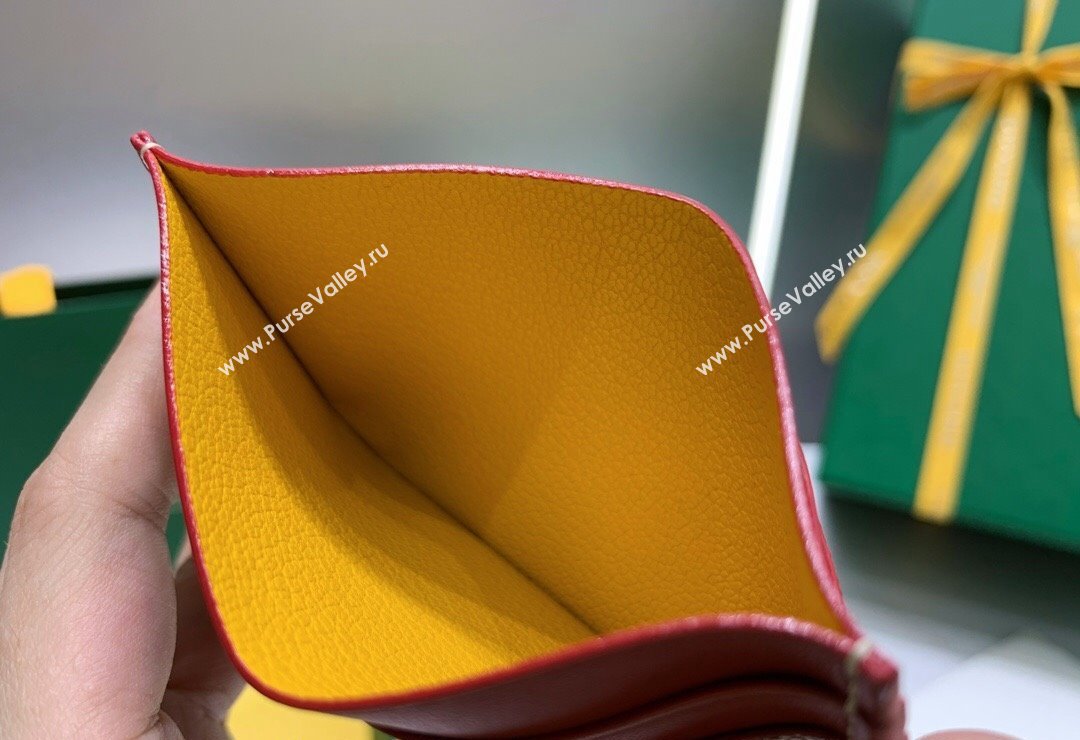 Goyard Saint-Sulpice Card Case Wallet Red 2024 8501 (ZHANG-240418045)