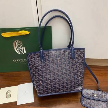 Goyard Anjou Mini Tote Bag 2321 Navy Blue 2023 Top (ZHANG-240418001)