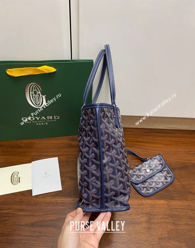 Goyard Anjou Mini Tote Bag 2321 Navy Blue 2023 Top (ZHANG-240418001)