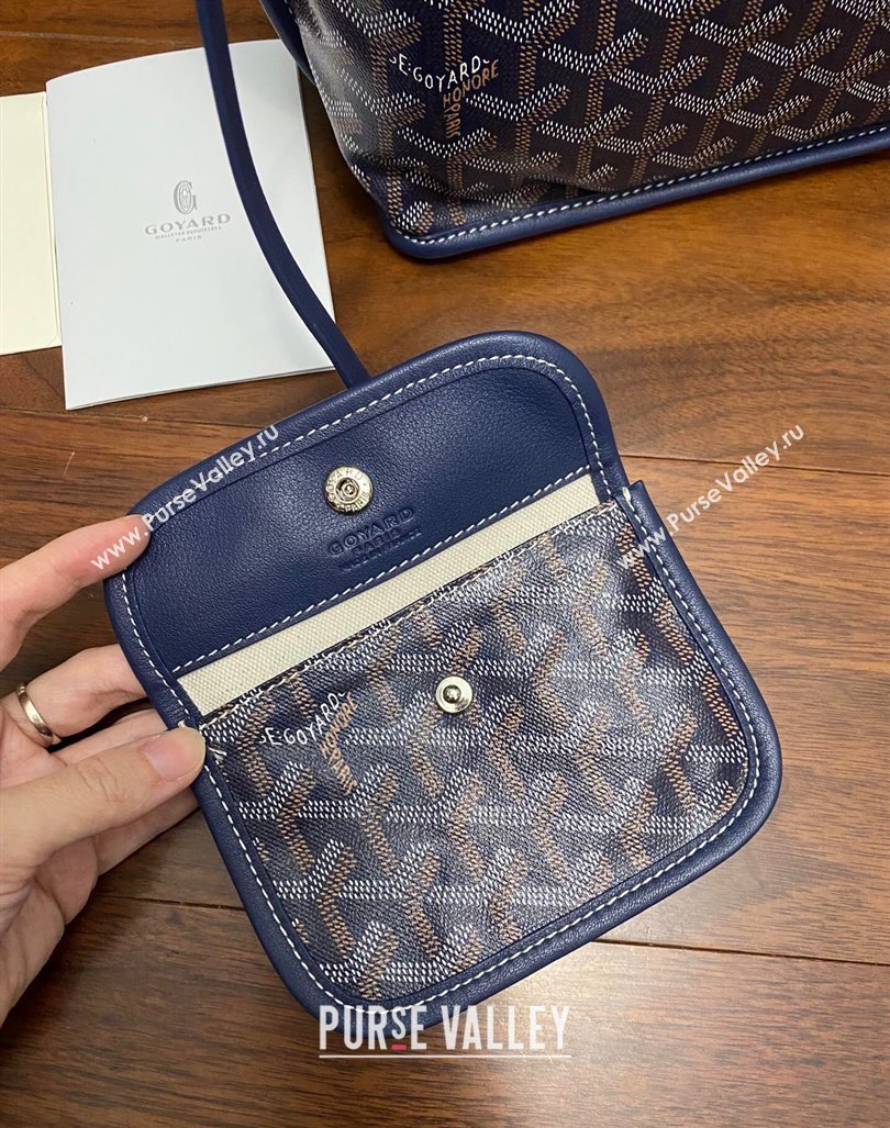 Goyard Anjou Mini Tote Bag 2321 Navy Blue 2023 Top (ZHANG-240418001)