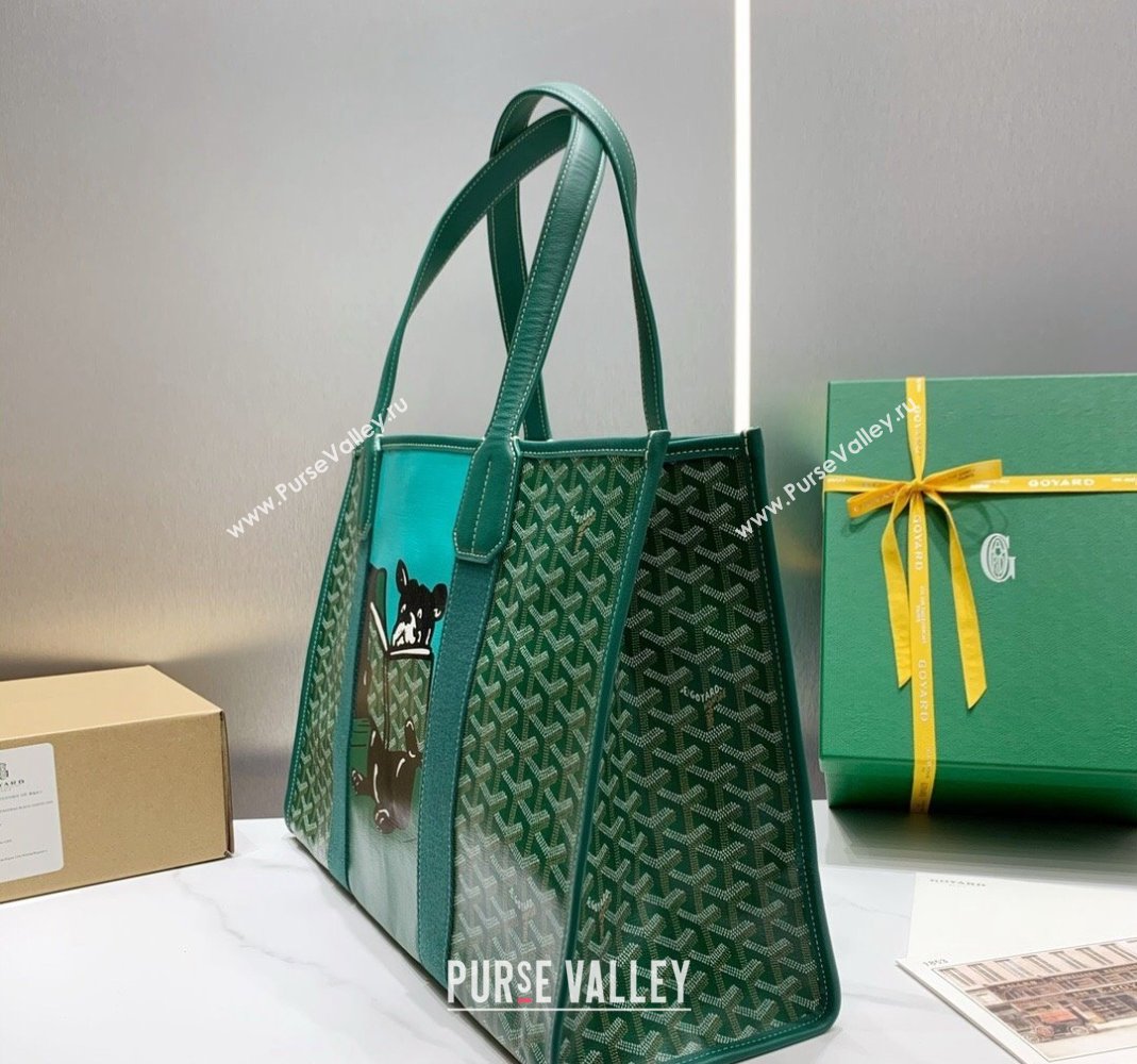 Goyard Villette Tote Bag with Bulldog Green 2024 020197 (ZHANG-240418005)