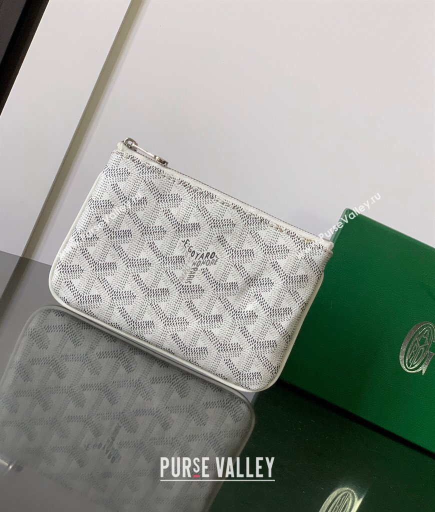 Goyard Senat Mini Pouch White 2024 1061XS (ZHANG-240527052)