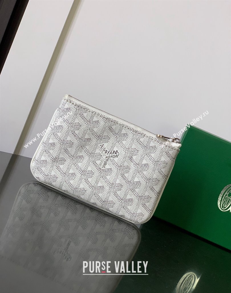 Goyard Senat Mini Pouch White 2024 1061XS (ZHANG-240527052)