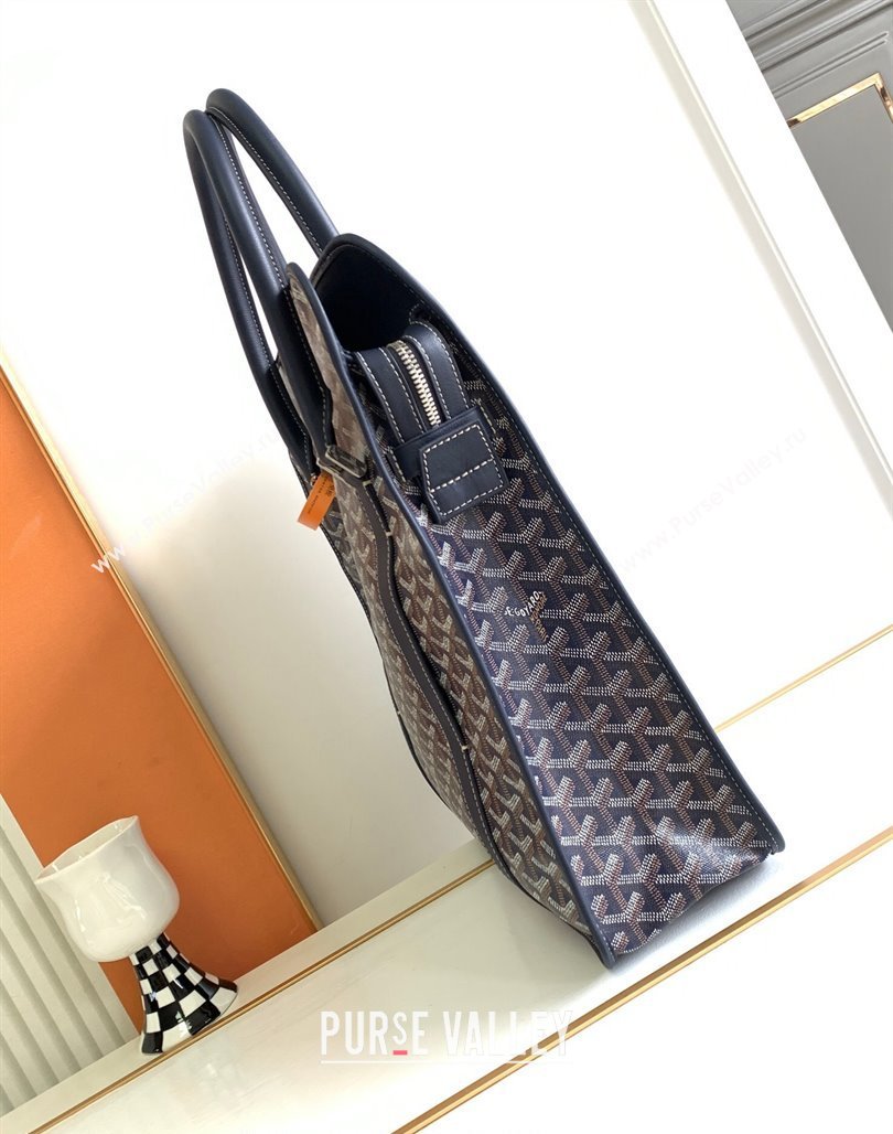 Goyard Bourgogne Briefcase Top Handle bag Navy Blue 2024 8825 (ZHANG-240527065)