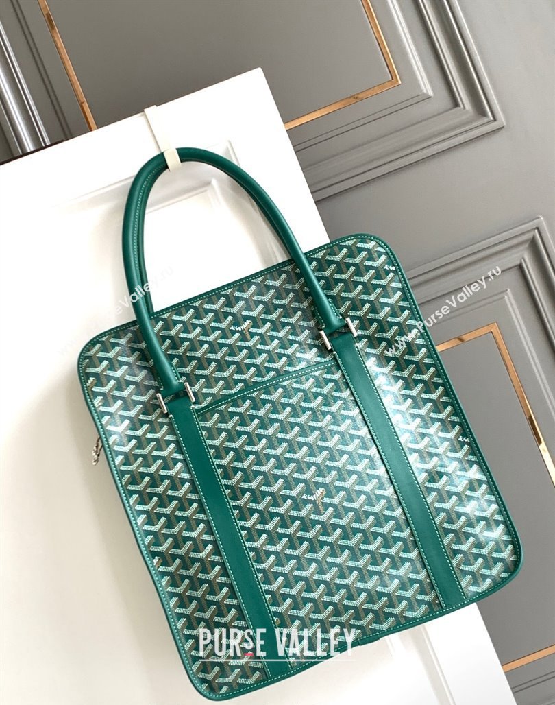 Goyard Bourgogne Briefcase Top Handle bag Green 2024 8825 (ZHANG-240527067)