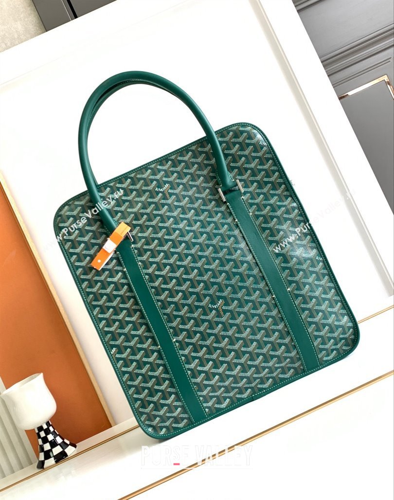 Goyard Bourgogne Briefcase Top Handle bag Green 2024 8825 (ZHANG-240527067)