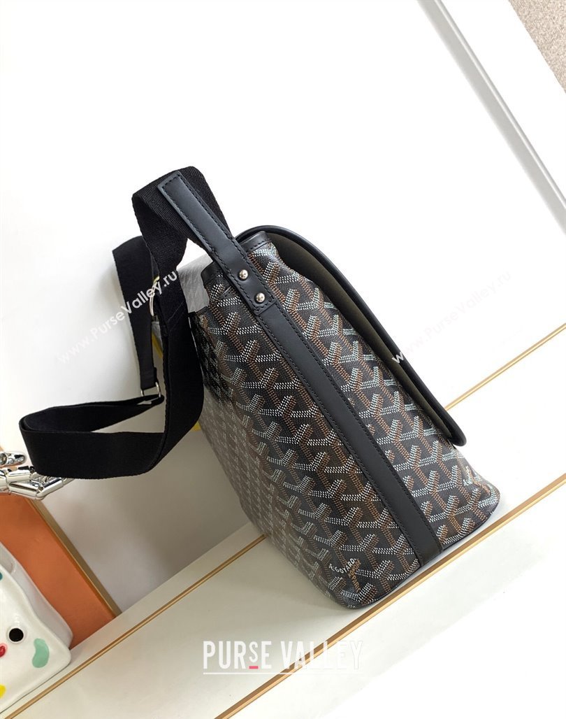 Goyard Capetien MM Messenger Bag Black 2024 8130 (ZHANG-240527069)