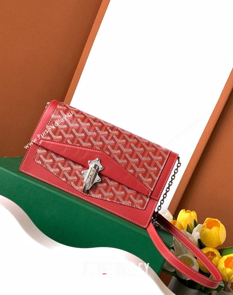 Goyard Duchess Marie-Caroline Chain Bag Red 2024 8216 (ZHANG-240621061)