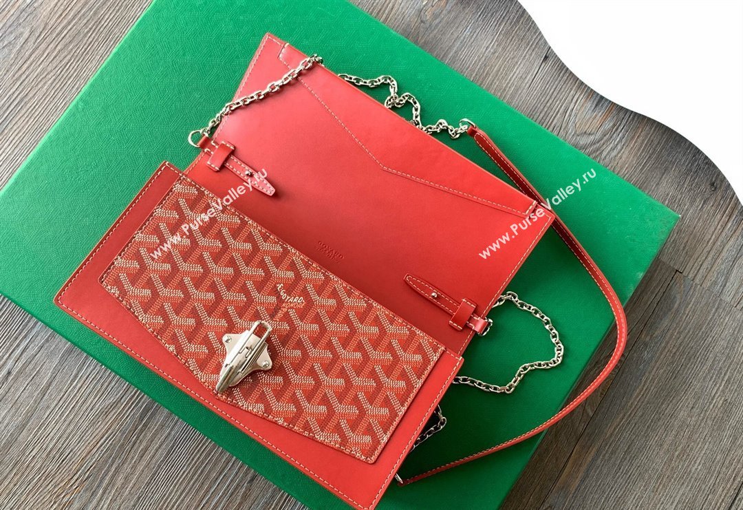 Goyard Duchess Marie-Caroline Chain Bag Red 2024 8216 (ZHANG-240621061)