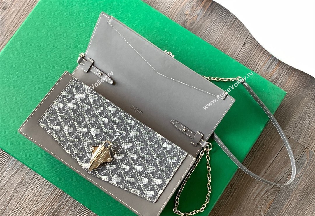 Goyard Duchess Marie-Caroline Chain Bag Grey 2024 8216 (ZHANG-240621062)