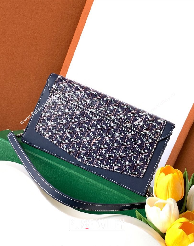 Goyard Duchess Marie-Caroline Chain Bag Navy Blue 2024 8216 (ZHANG-240621063)