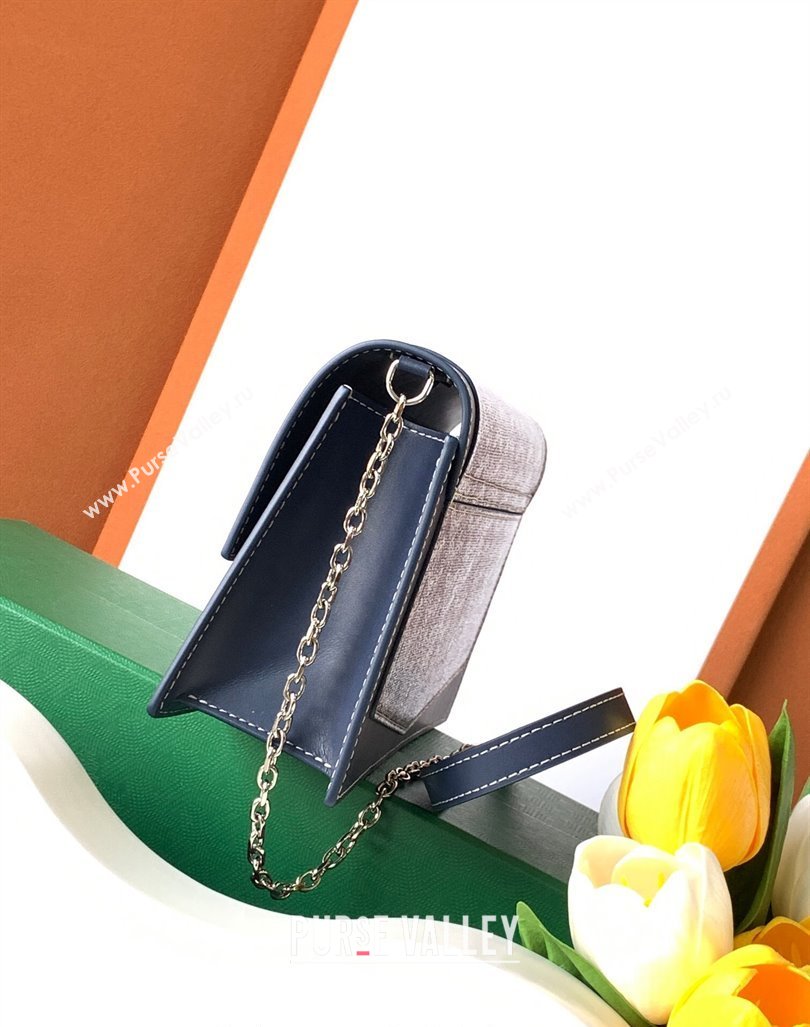 Goyard Duchess Marie-Caroline Chain Bag Navy Blue 2024 8216 (ZHANG-240621063)