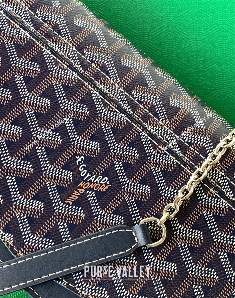 Goyard Duchess Marie-Caroline Chain Bag Navy Blue 2024 8216 (ZHANG-240621063)