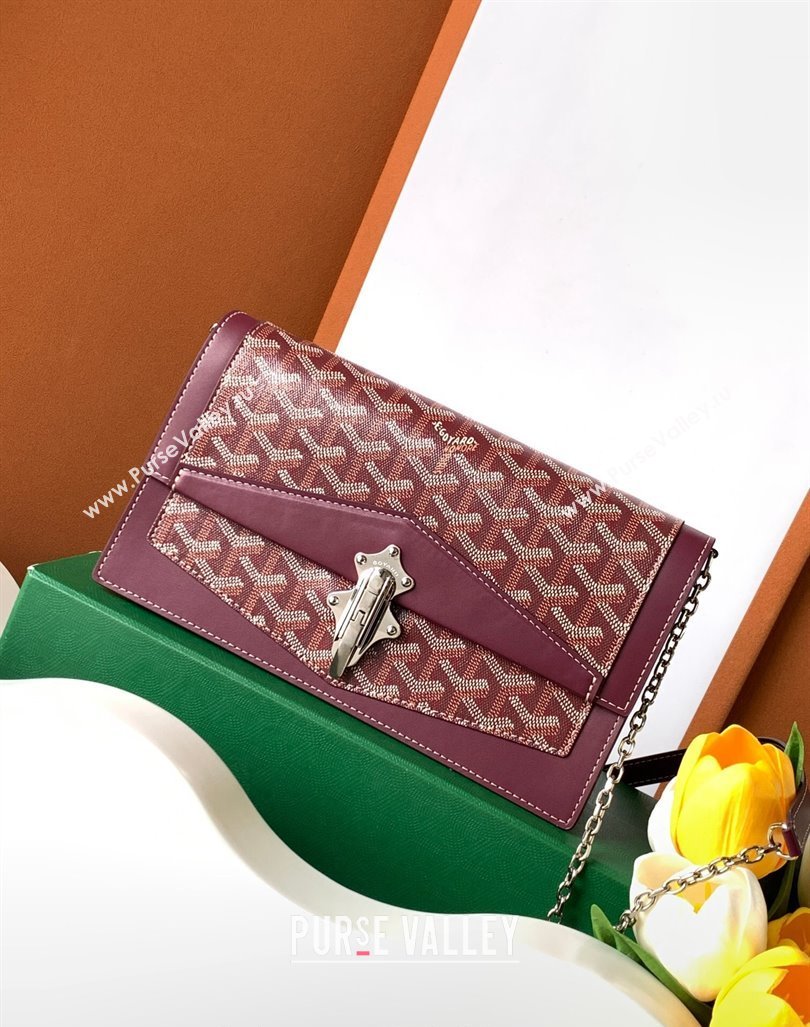 Goyard Duchess Marie-Caroline Chain Bag Burgundy 2024 8216 (ZHANG-240621055)