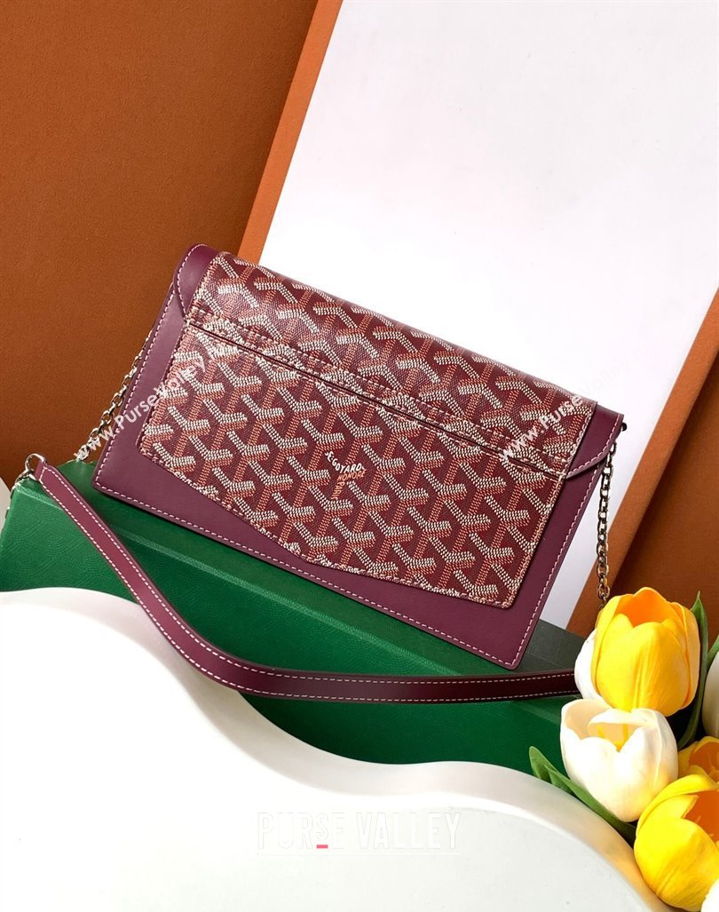 Goyard Duchess Marie-Caroline Chain Bag Burgundy 2024 8216 (ZHANG-240621055)