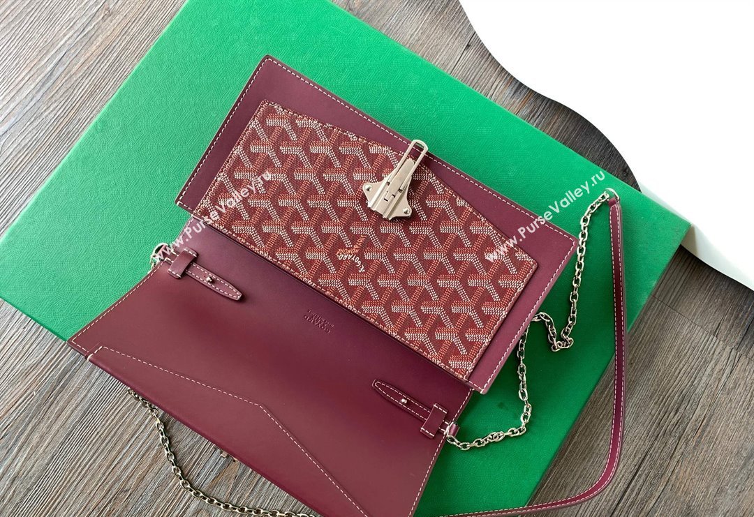 Goyard Duchess Marie-Caroline Chain Bag Burgundy 2024 8216 (ZHANG-240621055)