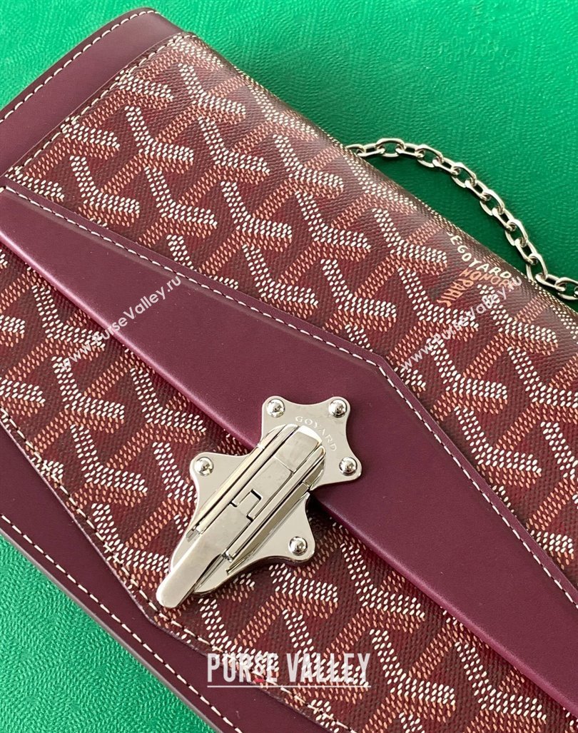 Goyard Duchess Marie-Caroline Chain Bag Burgundy 2024 8216 (ZHANG-240621055)