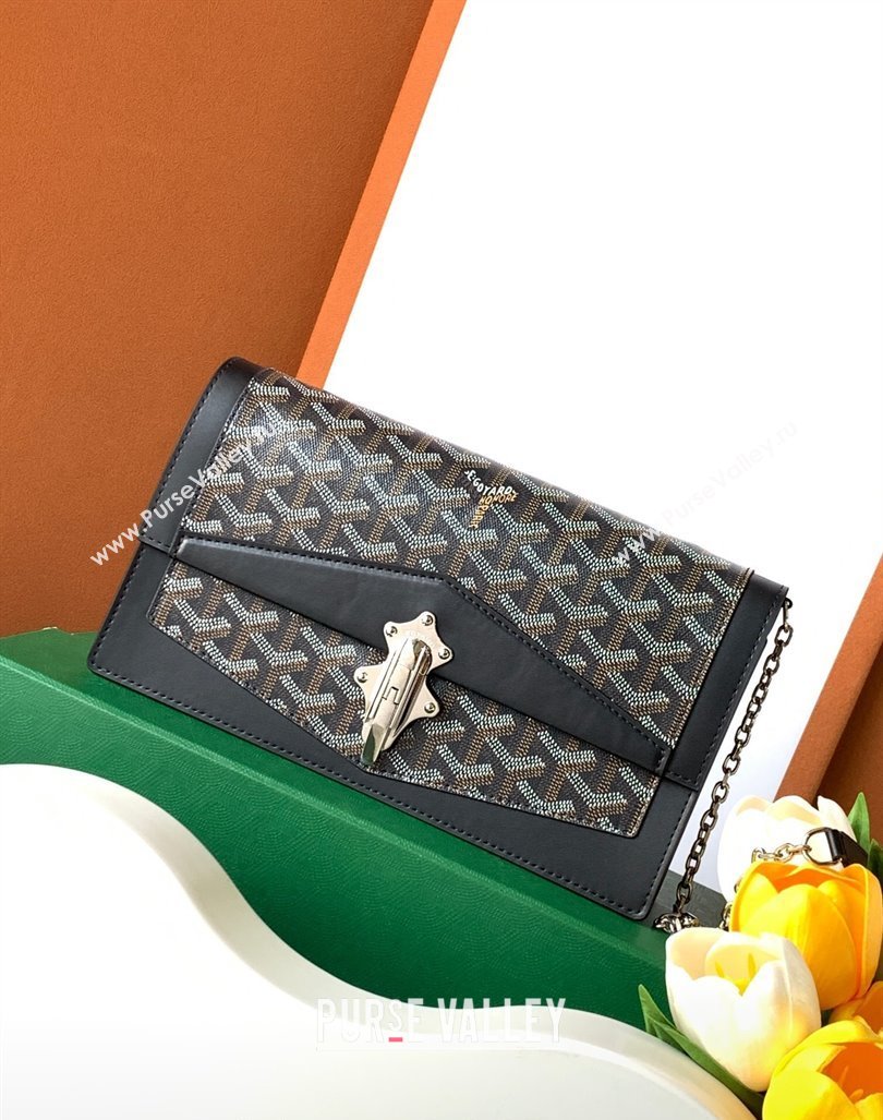 Goyard Duchess Marie-Caroline Chain Bag Black 2024 8216 (ZHANG-240621056)