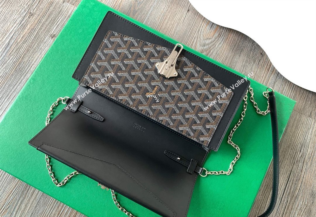 Goyard Duchess Marie-Caroline Chain Bag Black 2024 8216 (ZHANG-240621056)