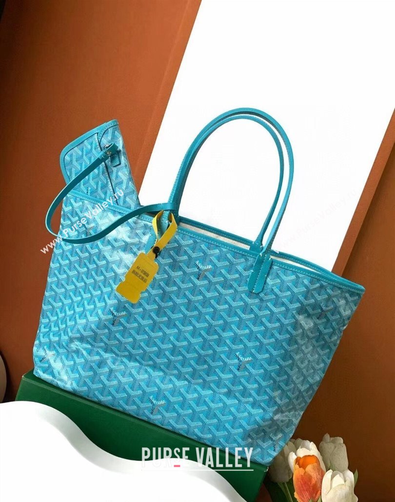 Goyard Saint Louis PM Tote Bag Turquoise Blue 2024 020184 (ZHANG-240713051)