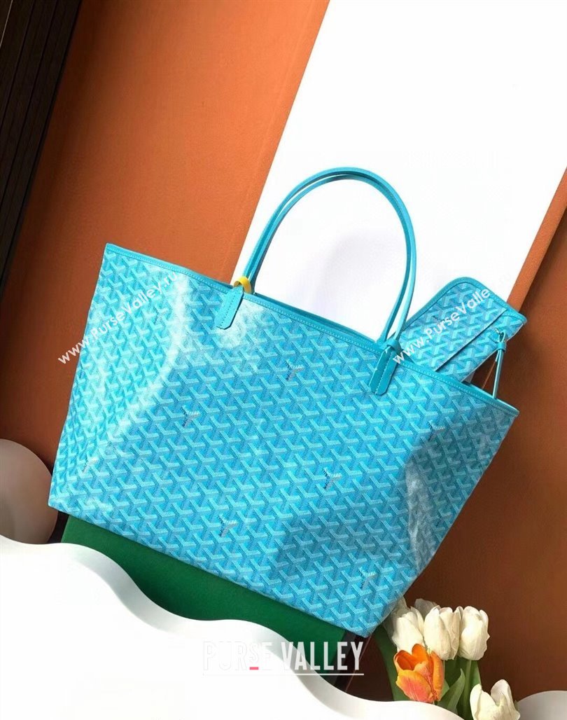 Goyard Saint Louis GM Tote Bag Turquoise Blue 2024 020144 (ZHANG-240713052)