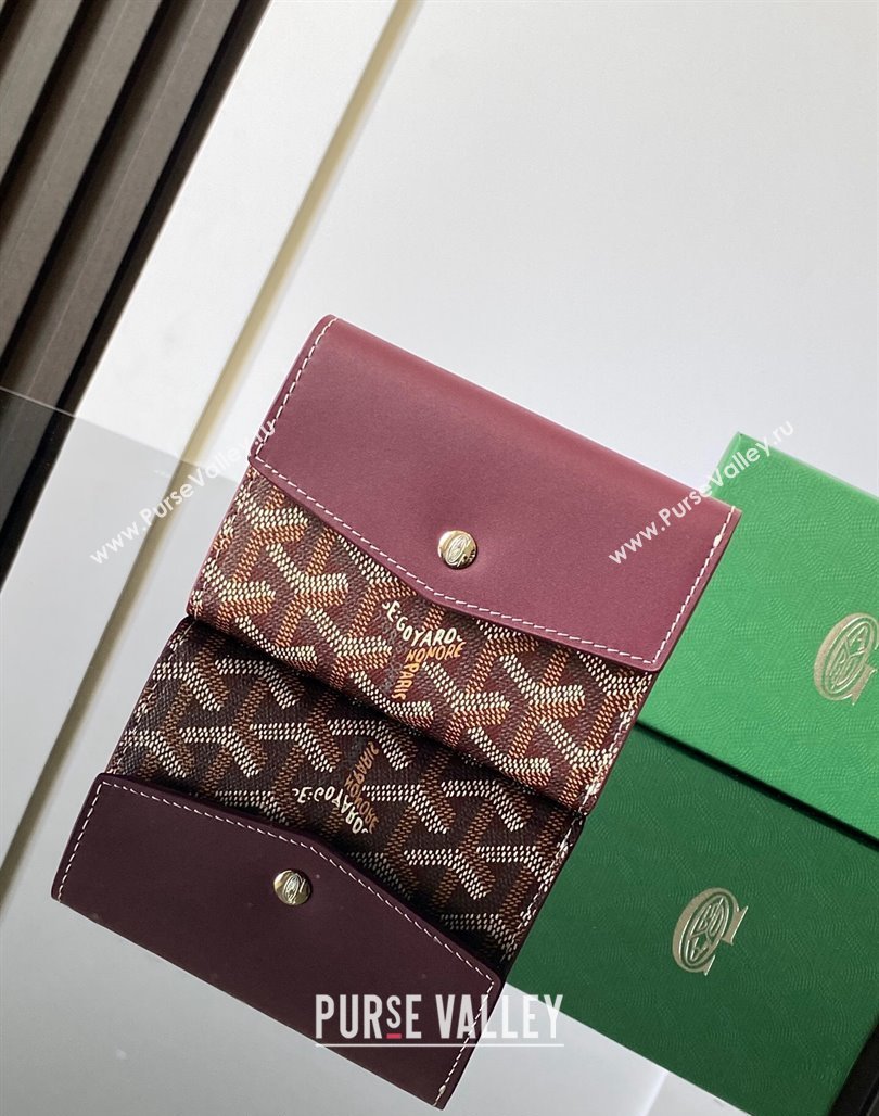 Goyard Saint-Gabriel Wallet Burgundy 2024 3319 (ZHANG-240713055)