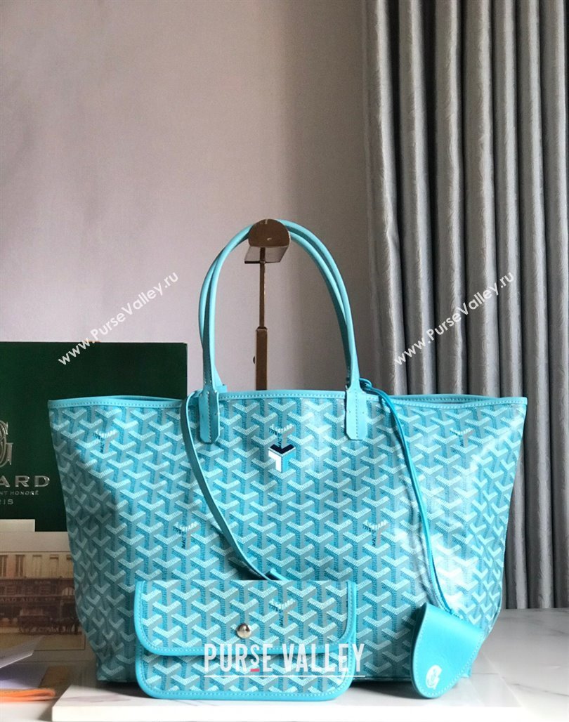 Goyard Saint Louis PM Tote Bag Turquoise Blue 2024 020184 (nana-240713044)