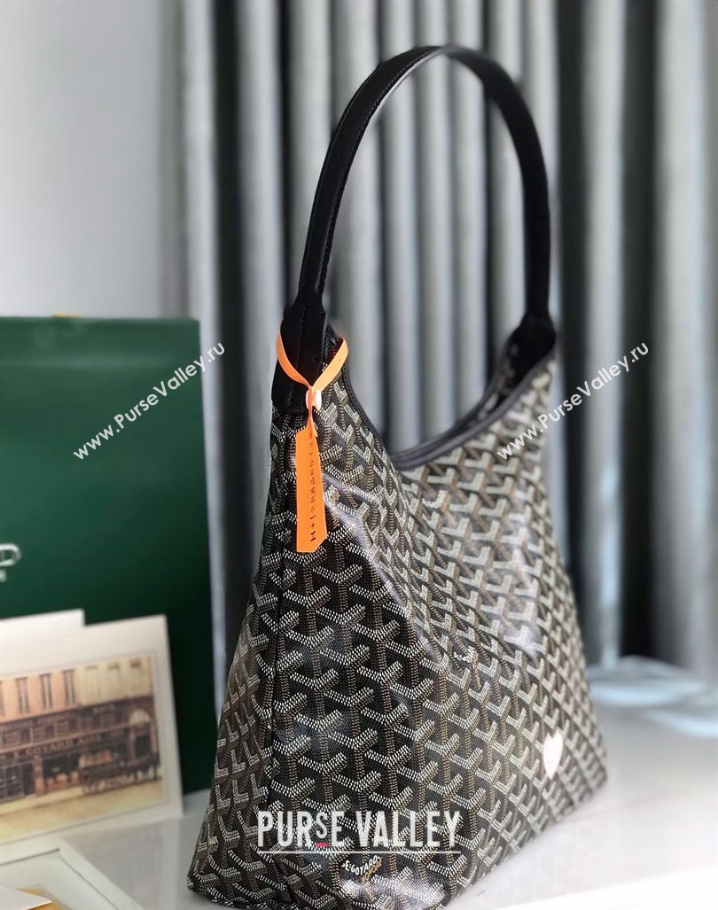 Goyard Boheme Hobo Bag with Pink Heart Black 2024 020223 (nana-240803002)