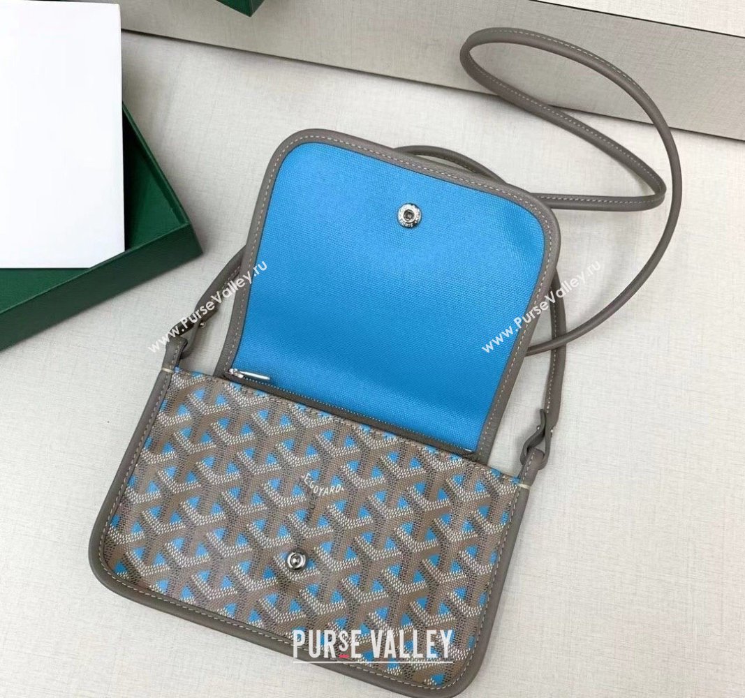 Goyard Plumet Pocket Wallet Mini Bag Turquoise Blue 2024 GY8015 (ZHANG-240803027)