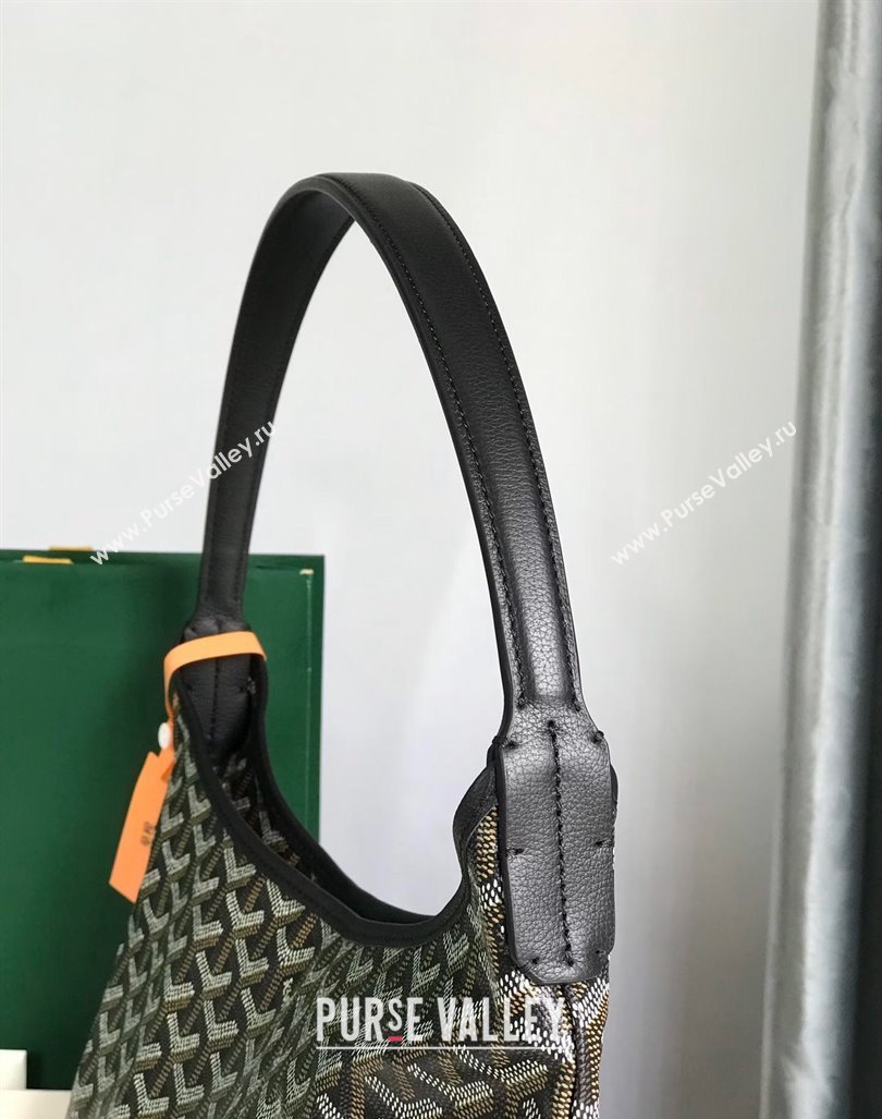 Goyard Boheme Hobo Bag with Pink Heart Black 2024 020223 (nana-240803002)