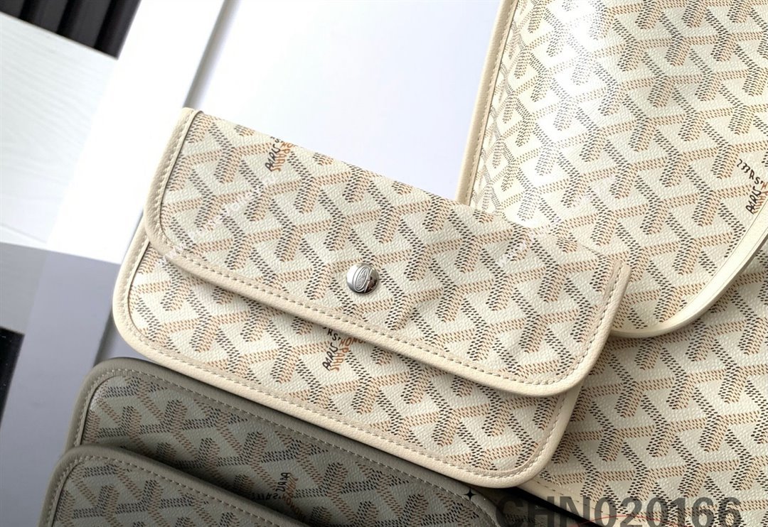 Goyard Anjou PM Tote Bag with Seahorse Embroidered Sand Beige 2024 020166M (ZHANG-240803006)