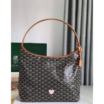 Goyard Boheme Hobo Bag with Pink Heart Brown 2024 020223 (nana-240803003)