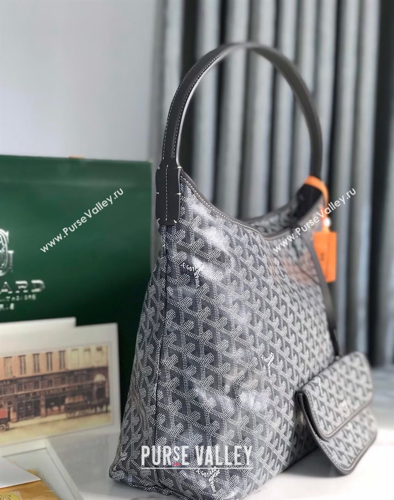 Goyard Boheme Hobo Bag with Pink Heart Grey 2024 020223 (nana-240803004)