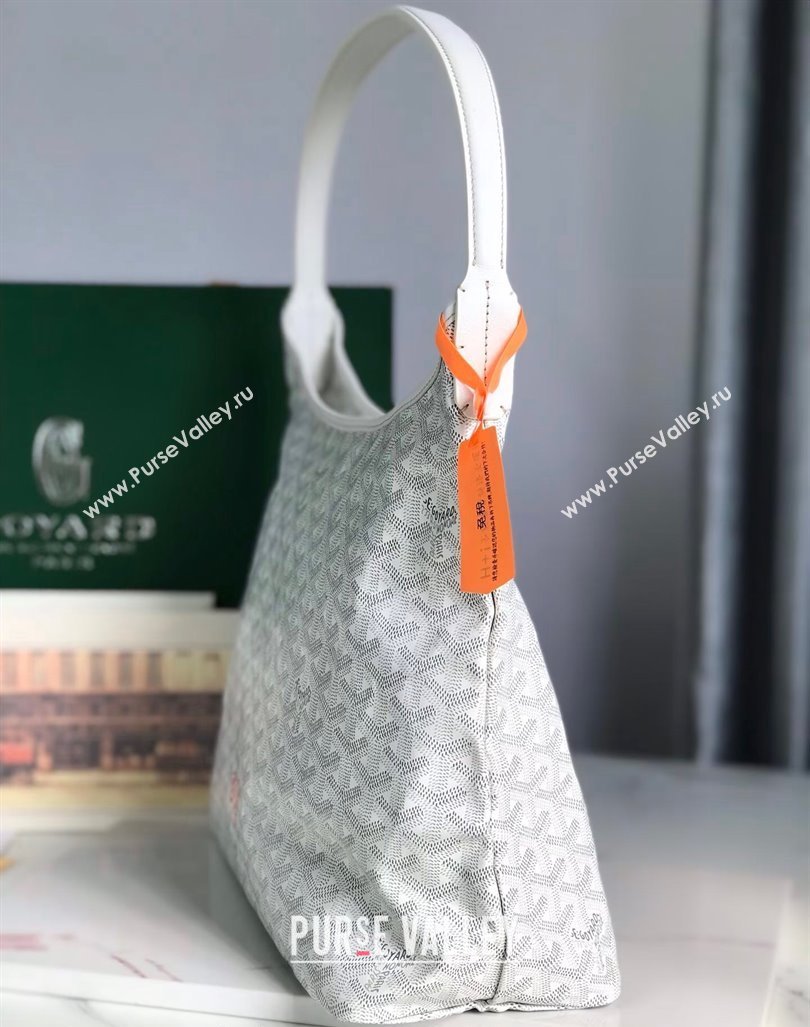 Goyard Boheme Hobo Bag with Pink Heart White 2024 020223 (nana-240803001)