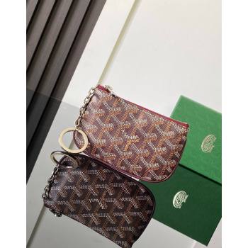 Goyard Senat Nano Key Pouch Burgundy 2024 3317 (ZHANG-240827046)