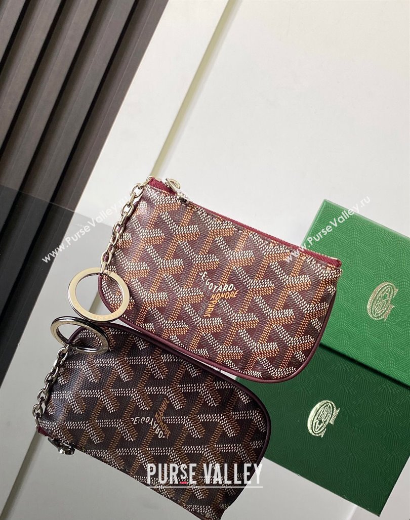 Goyard Senat Nano Key Pouch Burgundy 2024 3317 (ZHANG-240827046)