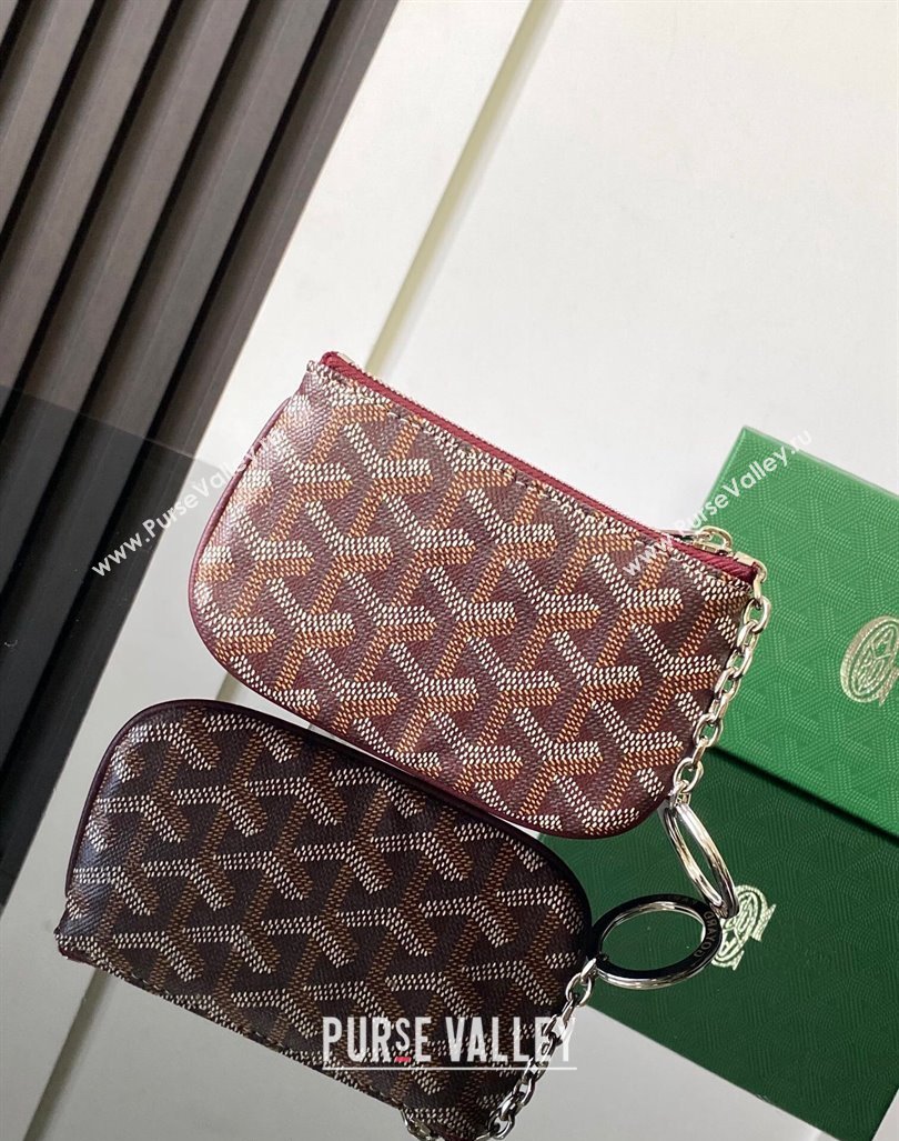 Goyard Senat Nano Key Pouch Burgundy 2024 3317 (ZHANG-240827046)