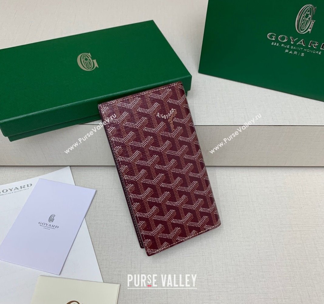 Goyard Saint-Lambert Phone Case Wallet Burgundy 2024 8515 (ZHANG-240827037)