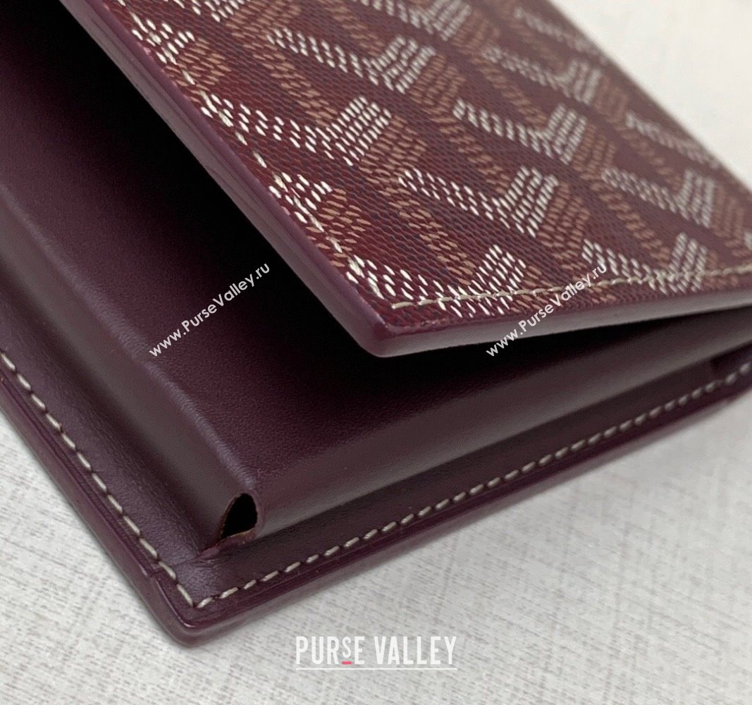 Goyard Saint-Lambert Phone Case Wallet Burgundy 2024 8515 (ZHANG-240827037)